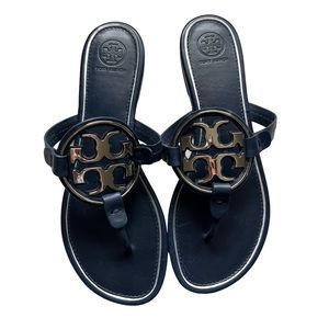 Tory Burch Navy Miller Sandals